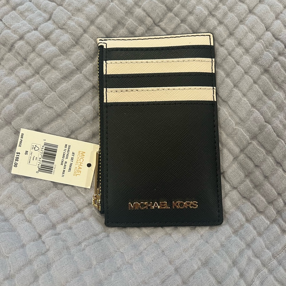 Michael Kors jet set leather card case